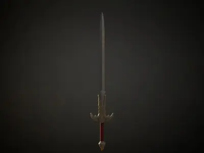 Medieval Fantasy Sword Low-poly 3D model get