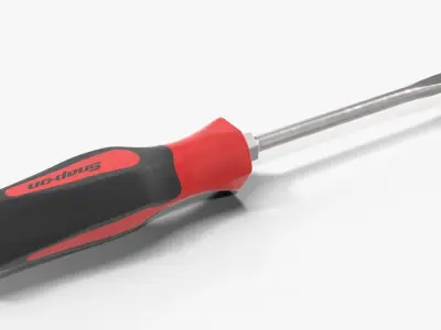 Flat Tip 050 Instinct Soft Grip Red Screwdriver SGD2BR Low-poly 3D model
