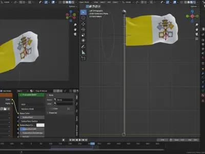 Animated Vatican Flags 3D model