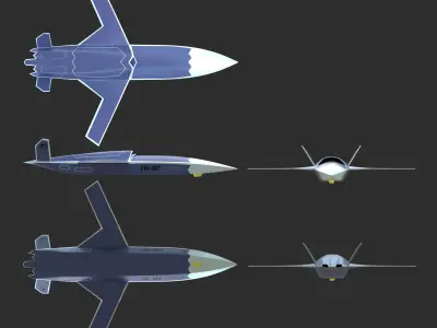 CASC FH-97 UAV system concept Low-poly 3D model