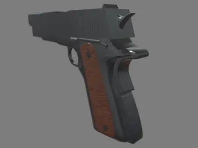 Low Poly Pistol 01 Low-poly 3D model