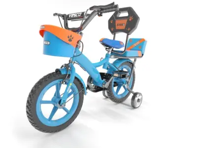 VESCO Kiddo Cycle 14-T Kids Sports Bicycle Training Wheels 3D model