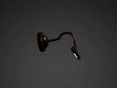 Vintage Painting Wall Light Low Poly Game Ready Low-poly 3D model