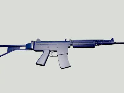 SS-1 Assault Rifle Free low-poly 3D model