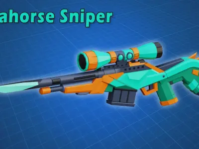 Seahorse Sniper Game Ready 3D Model Low-poly 3D model