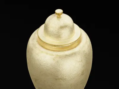 Golden Jar Low-poly 3D model