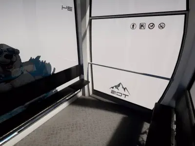 Cable Car Gondola Low-poly 3D model