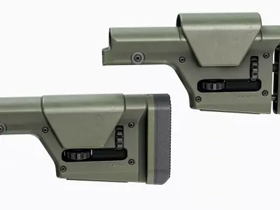 AR 15 Stock Magpul PRS Low-poly 3D model