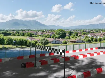 Karting Track Open Air 3D model