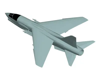 Vought F-8 Crusader 3D model purchase