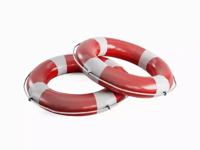 Lifebuoy 02 Low-poly 3D model