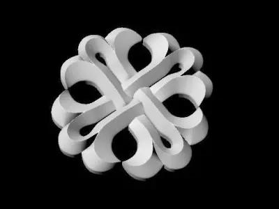 Central decor ornament for furniture Free 3D model 21