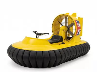 British Hovercraft Mini Low-poly 3D model