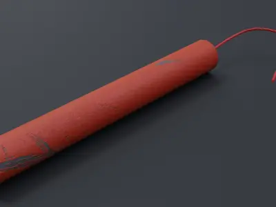 Dynamite Stick Free low-poly 3D model