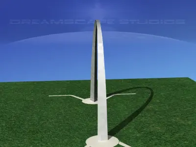 Gateway Arch  Low-poly 3D model