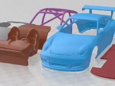 Porsche 911 GT3 Cup Racing 2011 Printable Car 3D print model