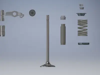 Engine Valve Mechanism Assembly 3D model
