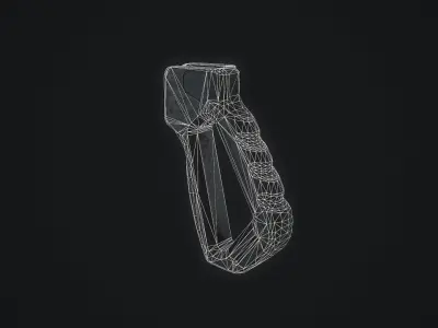 Tyrant Designs Concept One AR15 PistolGrip Low-poly 3D model
