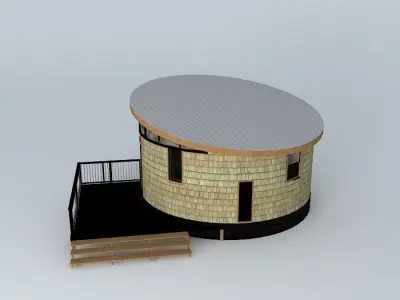 Round House Cabin Free 3D model