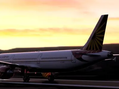 Airbus A321-200 Airindia Livery  Low-poly 3D model