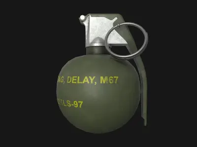 M67 Grenade Low-poly 3D model shop