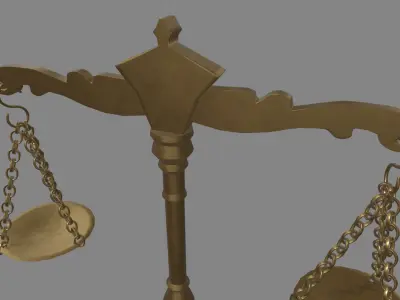Balance Scale Low-poly 3D model purchase