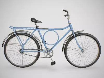 Biycle - Monark Blue Low-poly 3D model