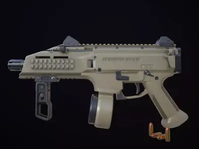 CZ Scorpion EVO 3 S1 Pistol Low-poly 3D model