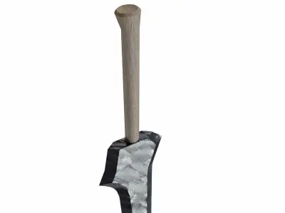 Obsidian sword Low-poly 3D model