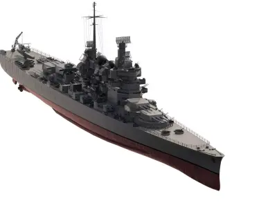WW2 US NAVY  DETAILED DESTROYER 3D model