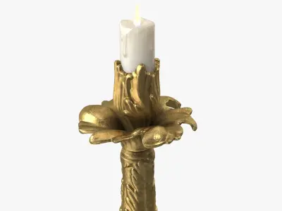 Antique Candle Holders Collection 3D Model Pack