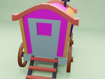 Queen vehicle Low-poly 3D model
