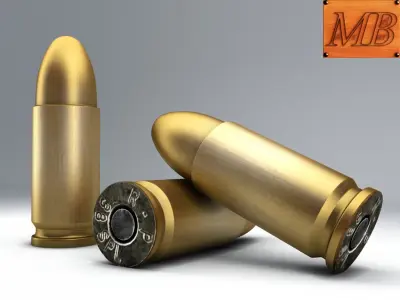 Bullet golden 3D model