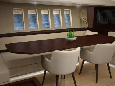 78 Feet Oyster Sailing Yacht Saloon  3D model