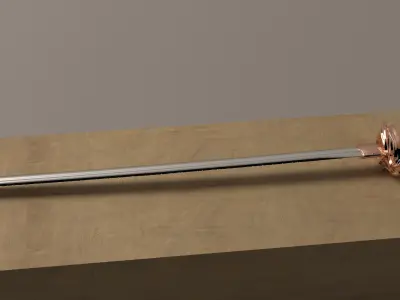 Katana samurai sword Free low-poly 3D model buy