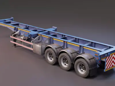 SkeltonTrailer flatbed trailer 3D model