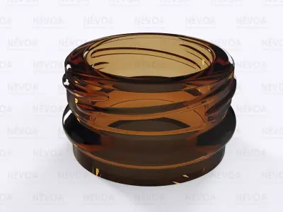 Glass finish - GME 14 12 - 26 H - 126 Twist crown finish 3D model