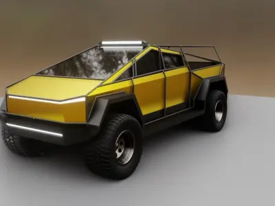 cyber truck Low-poly 3D model