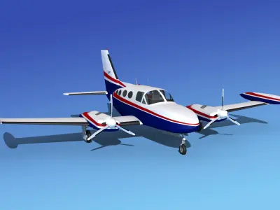 Cessna 421 Golden Eagle V17 3D model