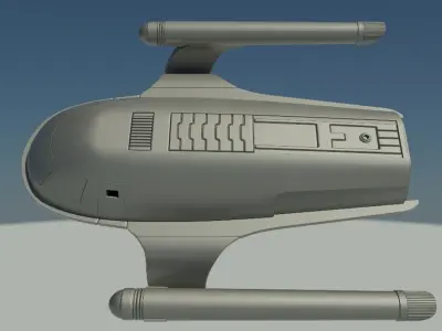 Matt Jefferies TOS Concept Shuttle 3D print model
