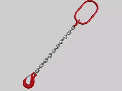 Industrial Chain Sling Low-poly 3D model