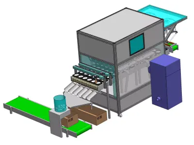 Laser marking and feeding machine 3D model