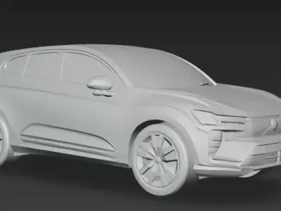 Electric Modern Car 3D model