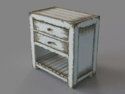 Ontario Two Drawer Accent Table 3D model