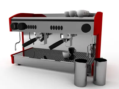 Cafe Coffee Machine for barista 3D model