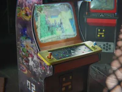 3D Arcade Cabinet Low-poly 3D model