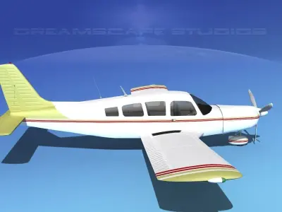 Piper Cherokee Six 300 V07 3D model