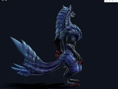 Monster Hunter Low-poly 3D model