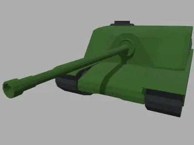 Low Poly Tank 01 Low-poly 3D model