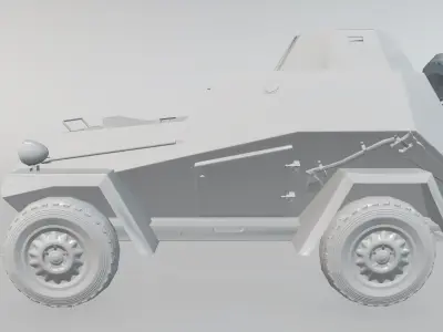 Tanquette BA-64 mobile ready Low-poly 3D model